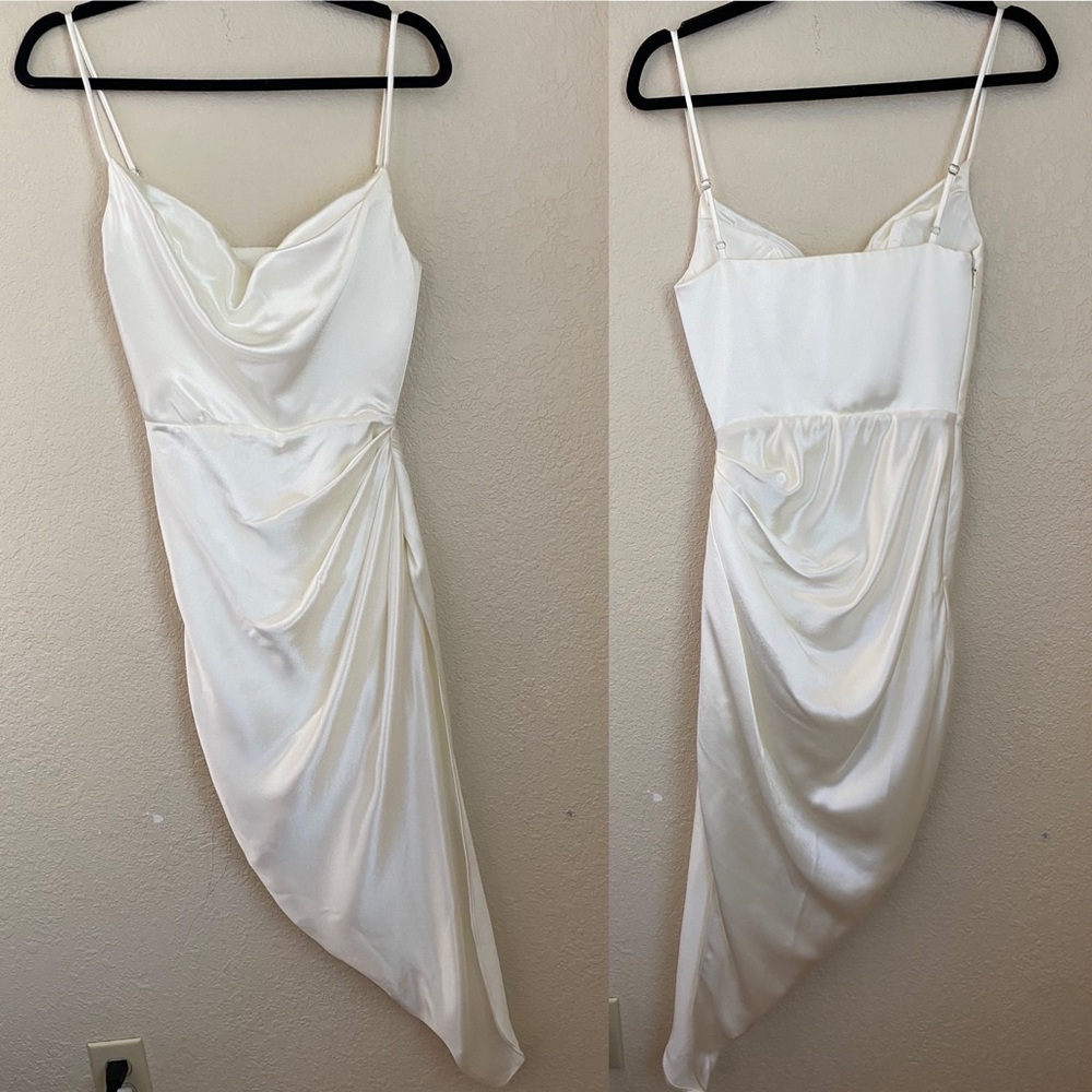 HOUSE OF CB 'Reva' Ivory Satin Balcony Corset Dress /Size XS - Picture 6 of 17